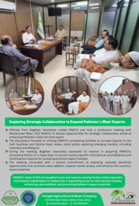 Mr. Muhammad Akbar, CEO PAMCO, met with Meat Exporters