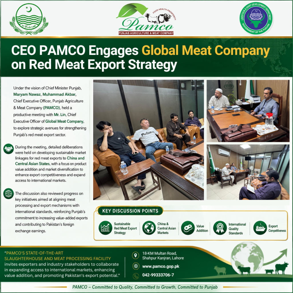 CEO PAMCO Engages Global Meat Company on Red Meat Export Strategy